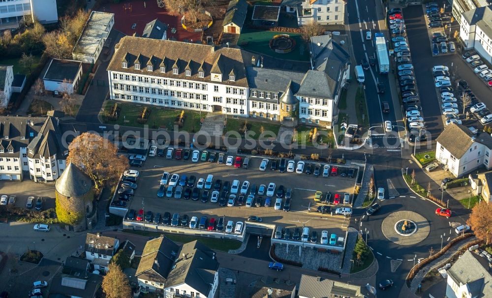 Attendorn from above - School building of the Sonnenschule Attendorn in Attendorn in the state North Rhine-Westphalia, Germany