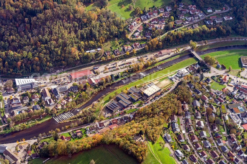 Aerial photograph Wolfach - School building of the and Sporthalle on street Herlinsbachweg in Wolfach in the state Baden-Wuerttemberg, Germany