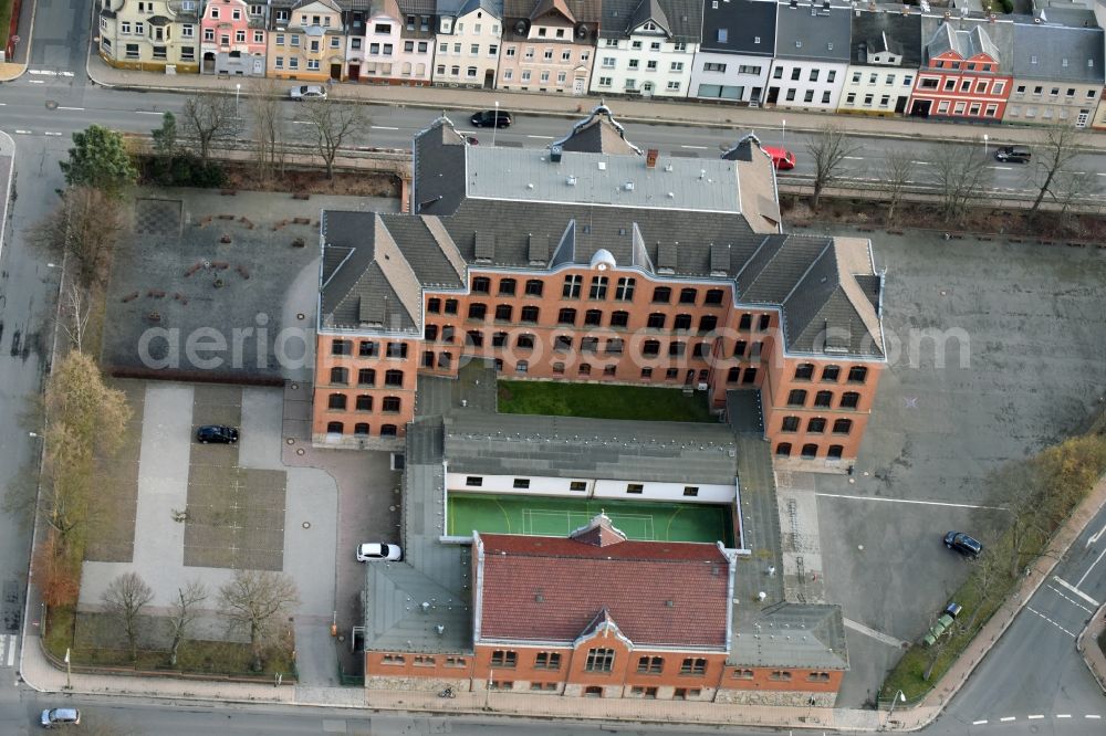 Aerial photograph Zeulenroda-Triebes - School building of the Staatliches Gymnasium Friedrich Schiller an der Schopperstrasse in Zeulenroda-Triebes in the state Thuringia