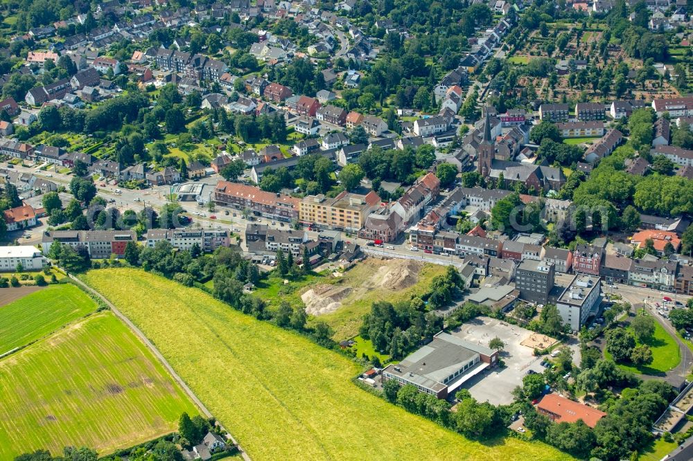 Essen from above - School building of urban Catholic school in Altfried Frintrop in Essen in North Rhine-Westphalia