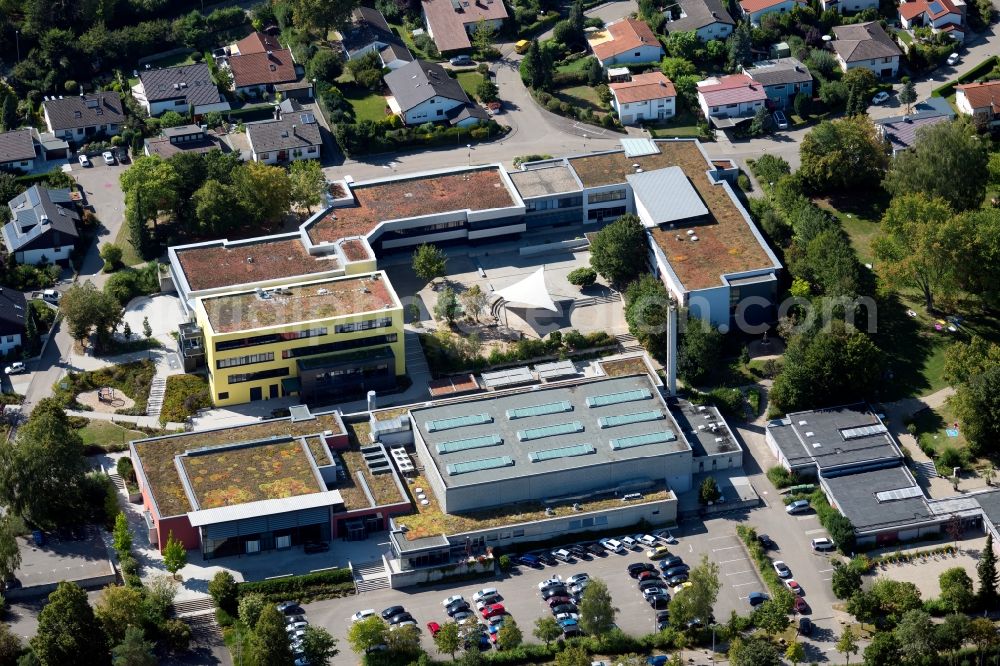 Aerial image Untergruppenbach - School building of the Stettenfelsschule GMS/WRS in the Humboldtstrasse in Untergruppenbach in the state Baden-Wurttemberg, Germany