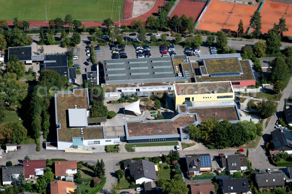 Untergruppenbach from the bird's eye view: School building of the Stettenfelsschule GMS/WRS in the Humboldtstrasse in Untergruppenbach in the state Baden-Wurttemberg, Germany