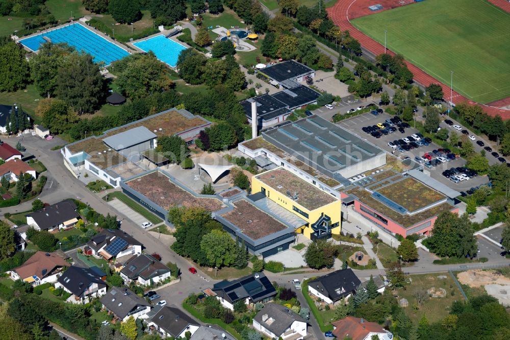 Aerial image Untergruppenbach - School building of the Stettenfelsschule GMS/WRS in the Humboldtstrasse in Untergruppenbach in the state Baden-Wurttemberg, Germany