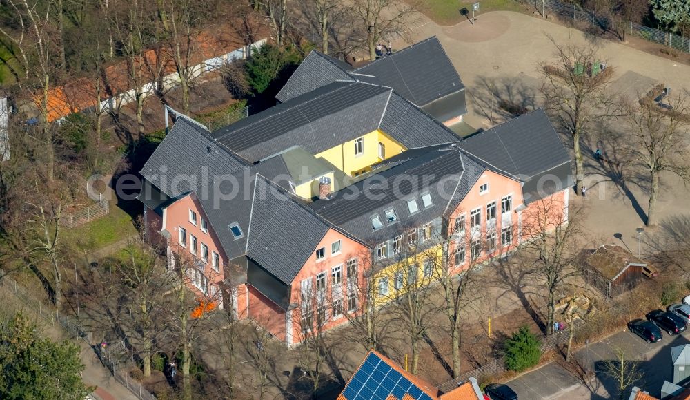 Aerial image Hamm - School building of the Talschule on Hohenhoeveler Strasse in the district Bockum-Hoevel in Hamm in the state North Rhine-Westphalia