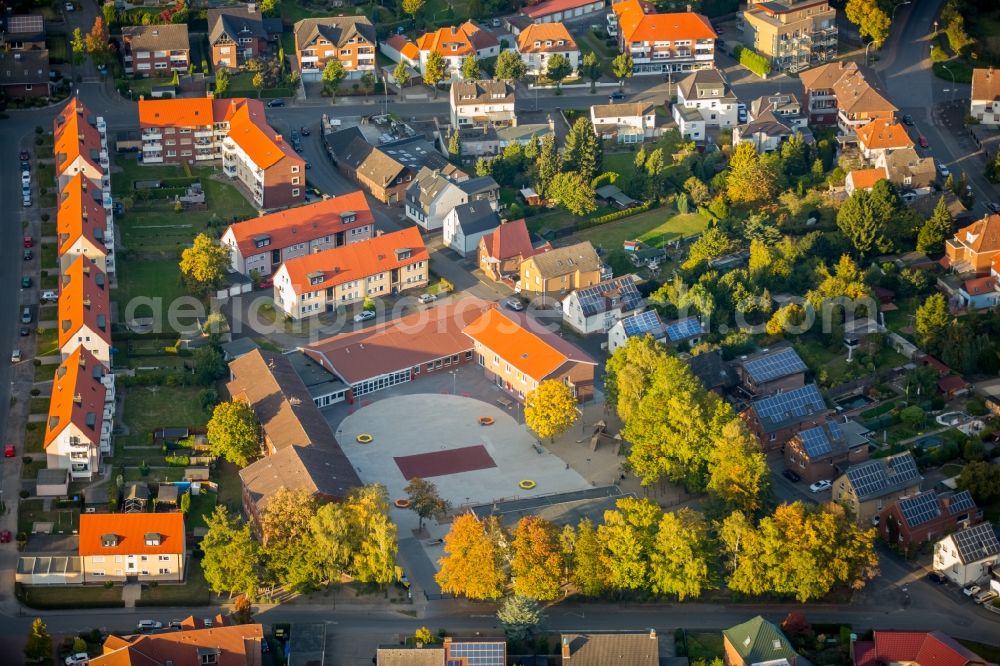 Werne from above - School building of the Uhland-Schule Verein UeMB e.V. in the district Ruhr Metropolitan Area in Werne in the state North Rhine-Westphalia