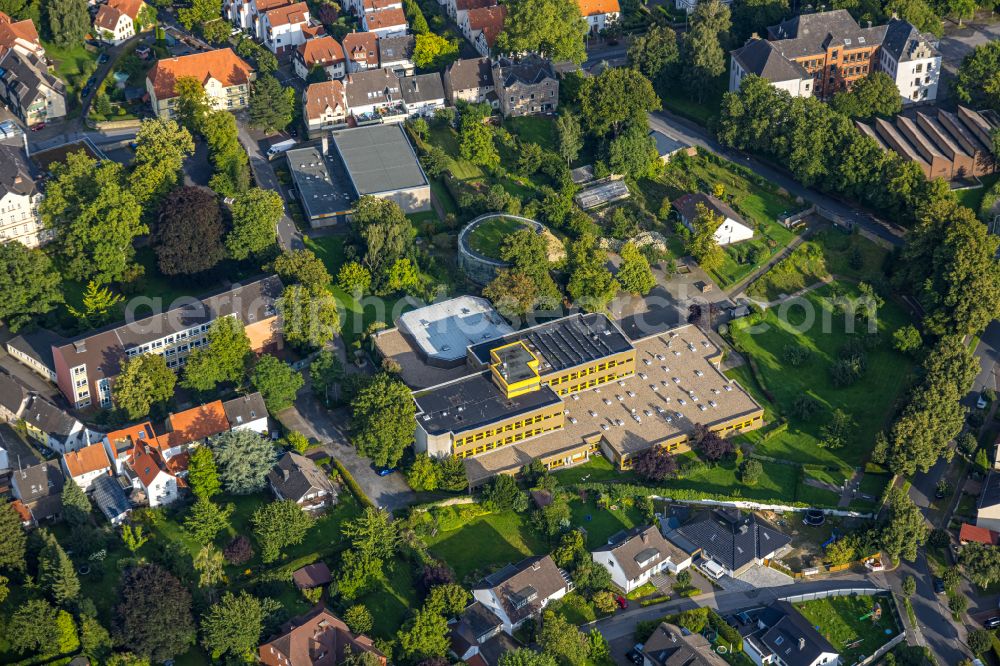 Werl from above - School building of the of Ursulinengymnasium Werl on street Schlossstrasse in Werl at Ruhrgebiet in the state North Rhine-Westphalia, Germany