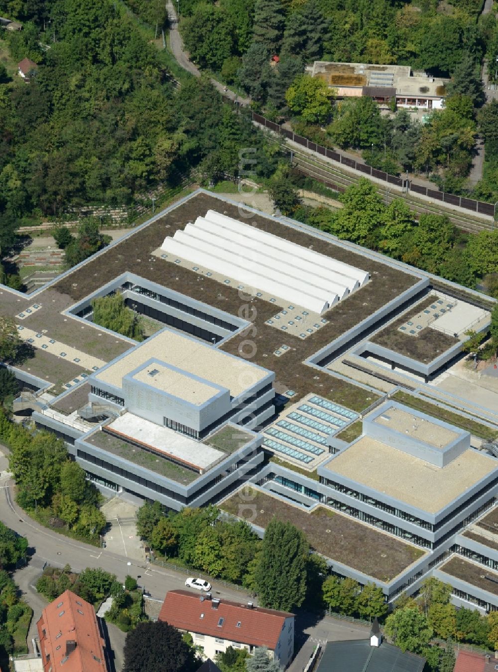 Stuttgart from above - School building of the Werner-Siemens-Schule on Heilbronner Strasse in Stuttgart in the state Baden-Wuerttemberg