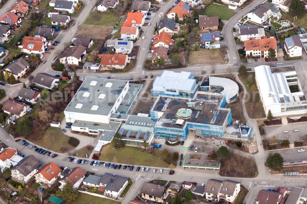 Aerial photograph Ubstadt-Weiher - School grounds and buildings of the Alfred-Delp-school centre in Ubstadt-Weiher in the state Baden-Wurttemberg, Germany