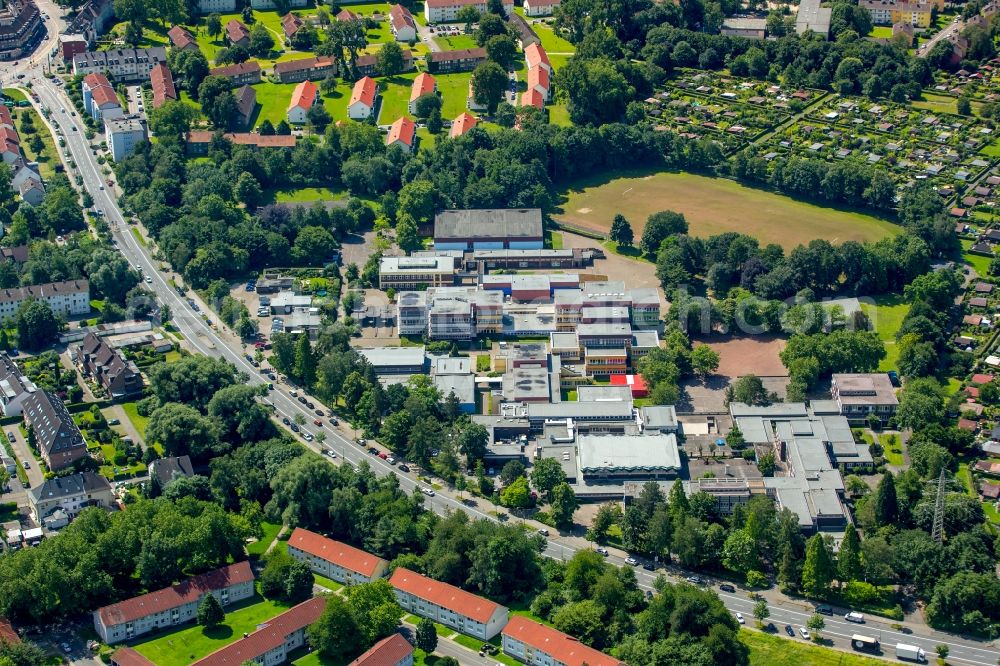 Essen from above - School grounds and buildings of the Episcopal Teaching Institutions am Stoppenberg in Essen in North Rhine-Westphalia