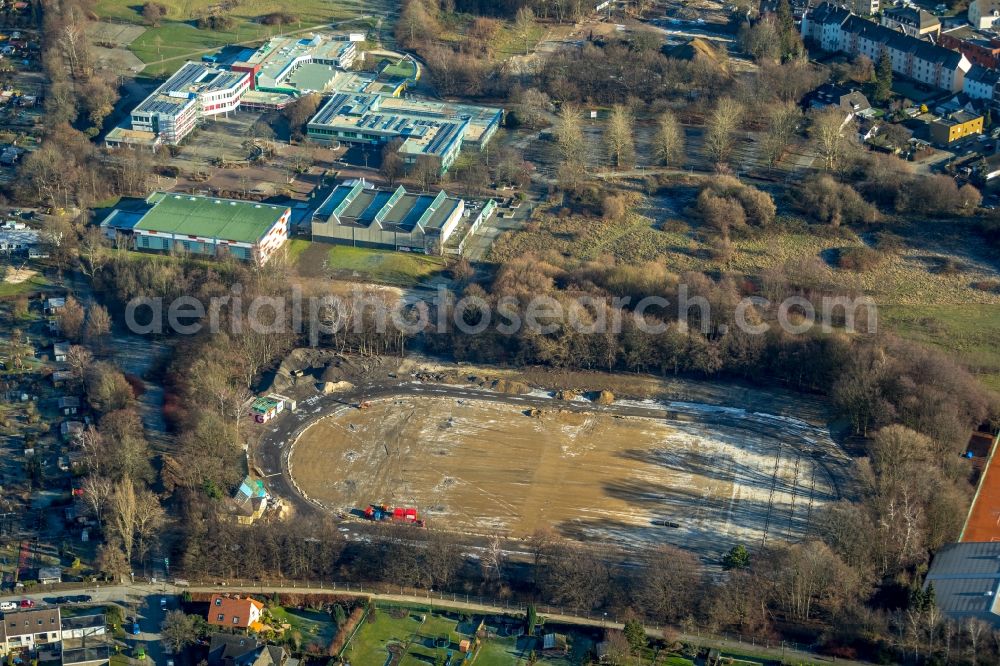 Aerial image Dortmund - School grounds and buildings of the Goethe-Gymnasiums Dortmund on Stettiner Strasse in the district Bruecherhof in Dortmund in the state North Rhine-Westphalia, Germany