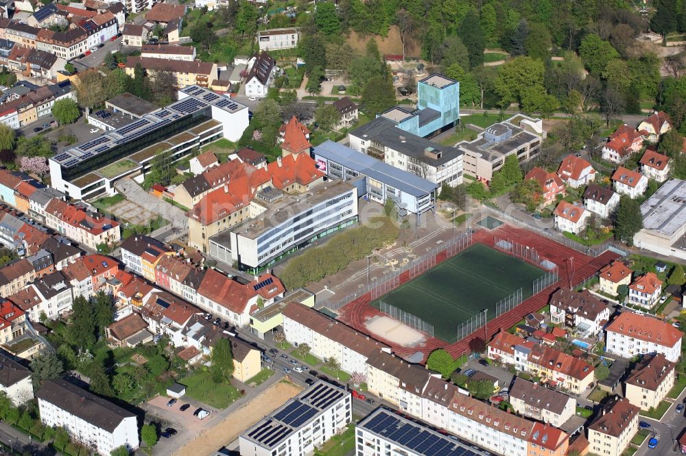 Aerial image Lörrach - School grounds and buildings of the HTG in Loerrach in the state Baden-Wuerttemberg