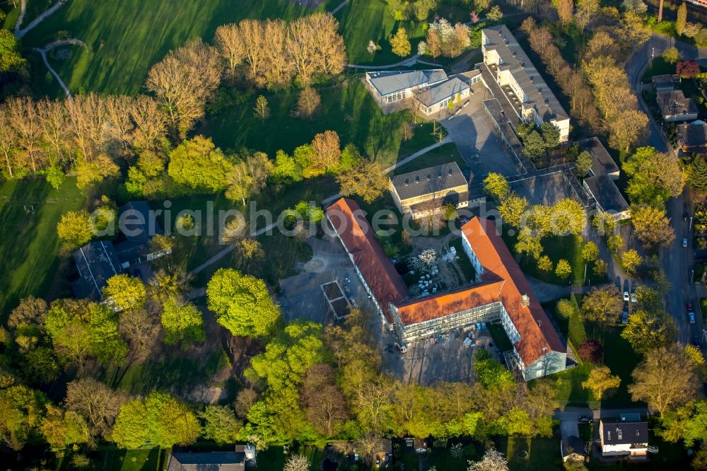 Hamm from the bird's eye view: Premises of Geistschule and former Parkschule school - now Anne-Frank-Schule - in Hamm in the state of North Rhine-Westphalia