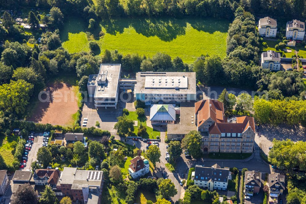 Schwelm from the bird's eye view: School building of the Maerkisches Gymnasium in Schwelm in the state of North Rhine-Westphalia