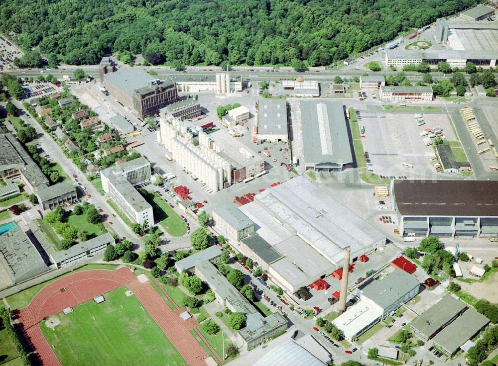 Berlin-Hohenschönhausen from above - Schultheiss-Brauerei in der Indira-Gandhi-Straße 66-69 in 13053 Berlin.