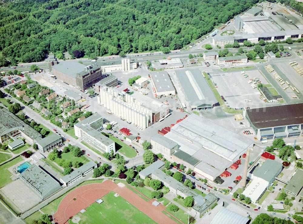 Berlin-Hohenschönhausen from the bird's eye view: Schultheiss-Brauerei in der Indira-Gandhi-Straße 66-69 in 13053 Berlin.