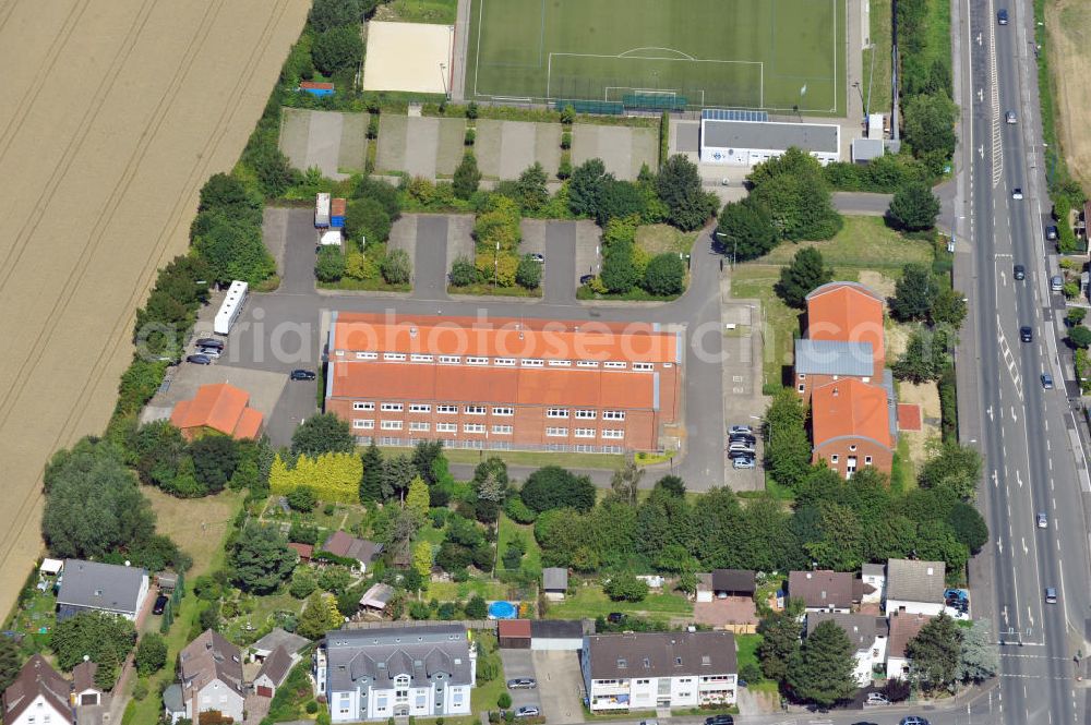 Aerial image Unna - Schulungszentrum mit Lagerhalle an der Kamener Straße in Unna in Nordrhein-Westfalen / North Rhine-Westphalia. Ein Projekt der Unternehmensgruppe Markus Gerold.