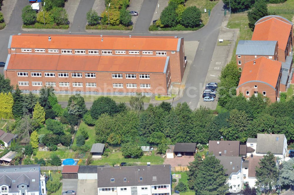 Aerial image Unna - Schulungszentrum mit Lagerhalle an der Kamener Straße in Unna in Nordrhein-Westfalen / North Rhine-Westphalia. Ein Projekt der Unternehmensgruppe Markus Gerold.