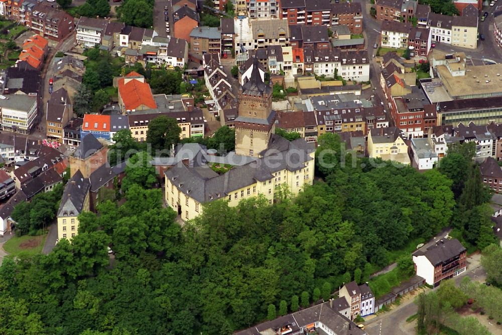 Kleve from the bird's eye view: The Schwanenburg in Kleve in the state North Rhine-Westphalia