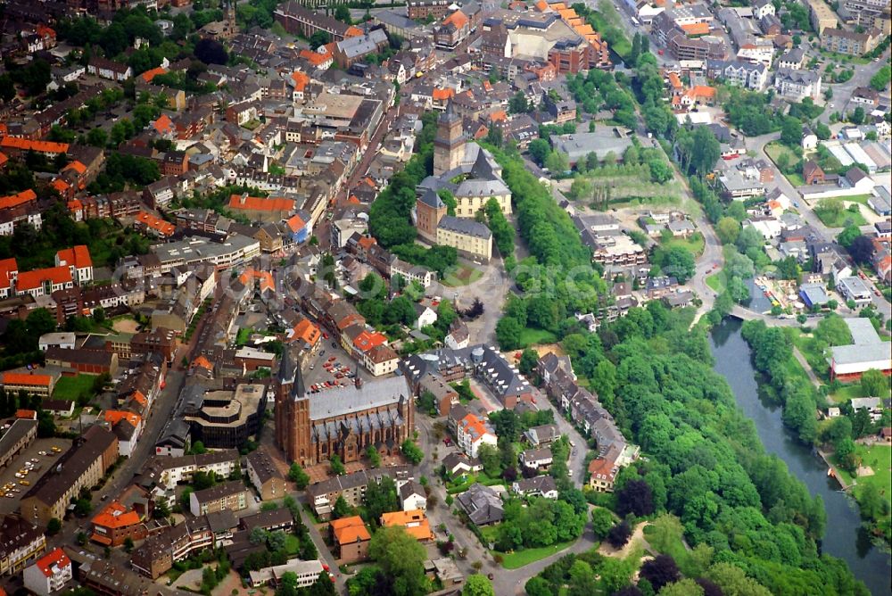 Aerial image Kleve - The Schwanenburg in Kleve in the state North Rhine-Westphalia