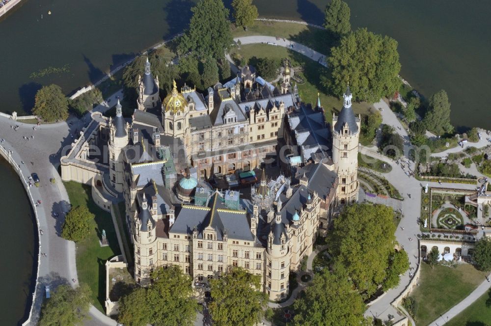 Aerial image Schwerin - Schwerin Castle in the state capital of Mecklenburg-Western Pomerania