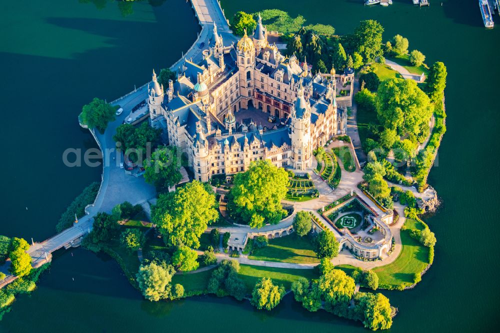 Schwerin from above - Schwerin Castle in the state capital of Mecklenburg-Western Pomerania