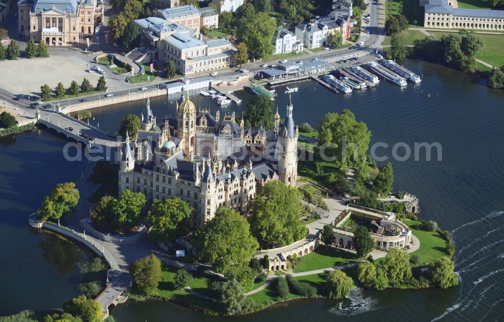 Aerial image Schwerin - Schwerin Castle in the state capital of Mecklenburg-Western Pomerania