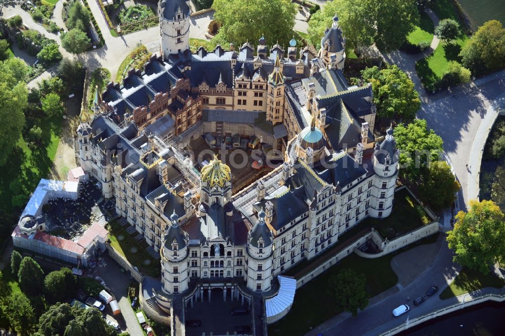 Aerial image Schwerin - Schwerin Castle in the state capital of Mecklenburg-Western Pomerania