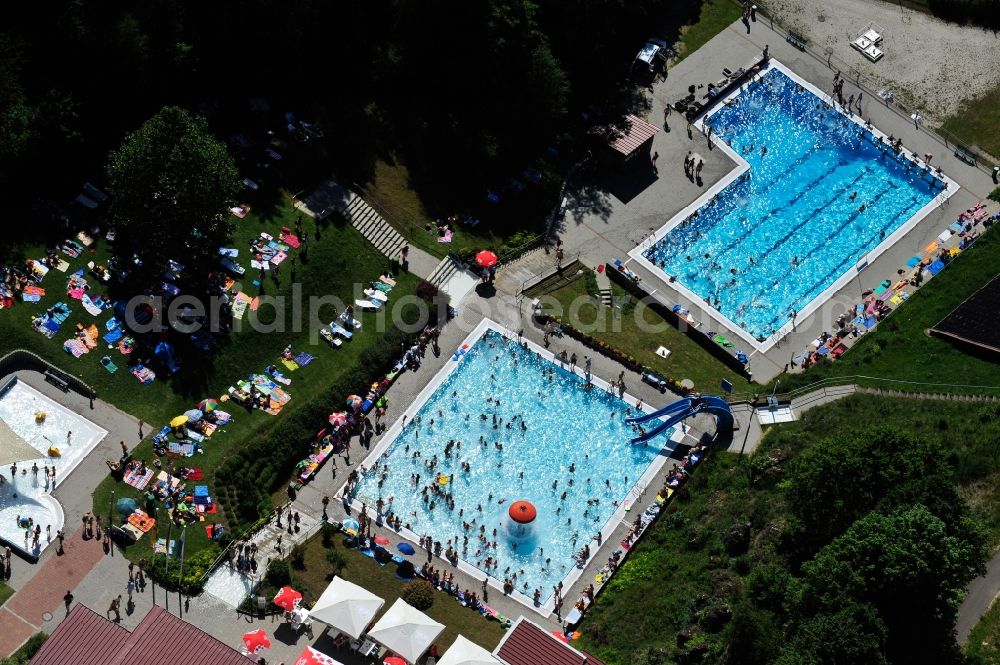 Beratzhausen from above - View of the swimming pool Beratzhausen in the state Bavaria