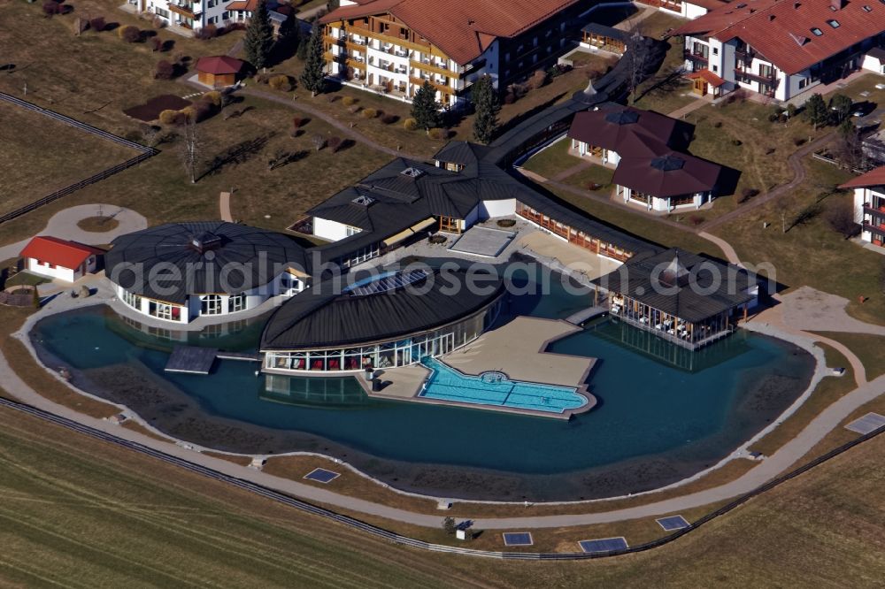 Aerial photograph Schwangau - Complex of the hotel building Koenig-Ludwig in Schwangau in the state Bavaria