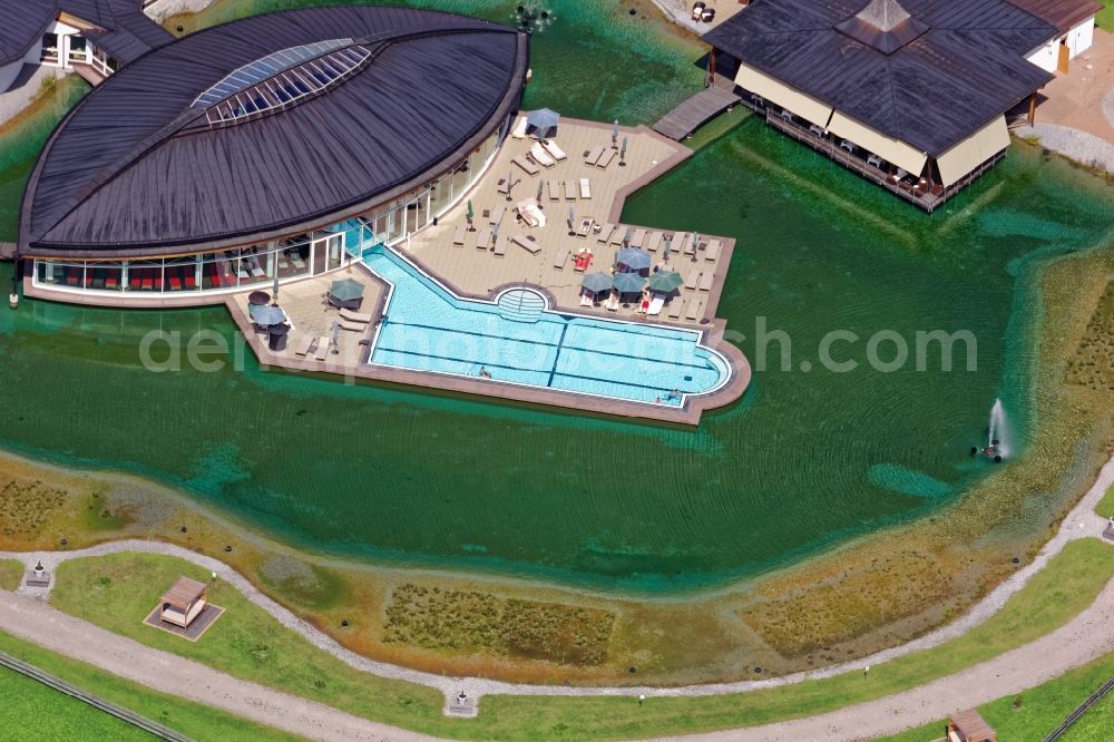 Schwangau from the bird's eye view: Complex of the hotel building Koenig-Ludwig in Schwangau in the state Bavaria