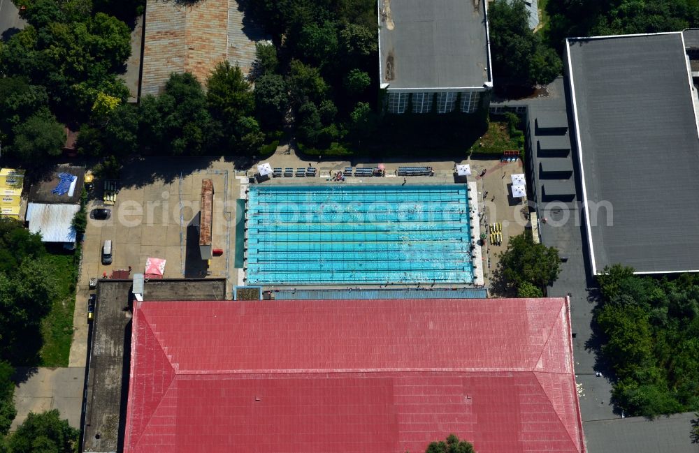 Aerial image Bukarest - View of a swimming pool in Bucharest in Romania