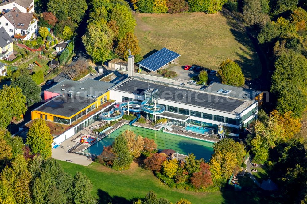 Aerial image Netphen - Swimming pool of the leisure facility Obernautal Netphen in Netphen in the state North Rhine-Westphalia