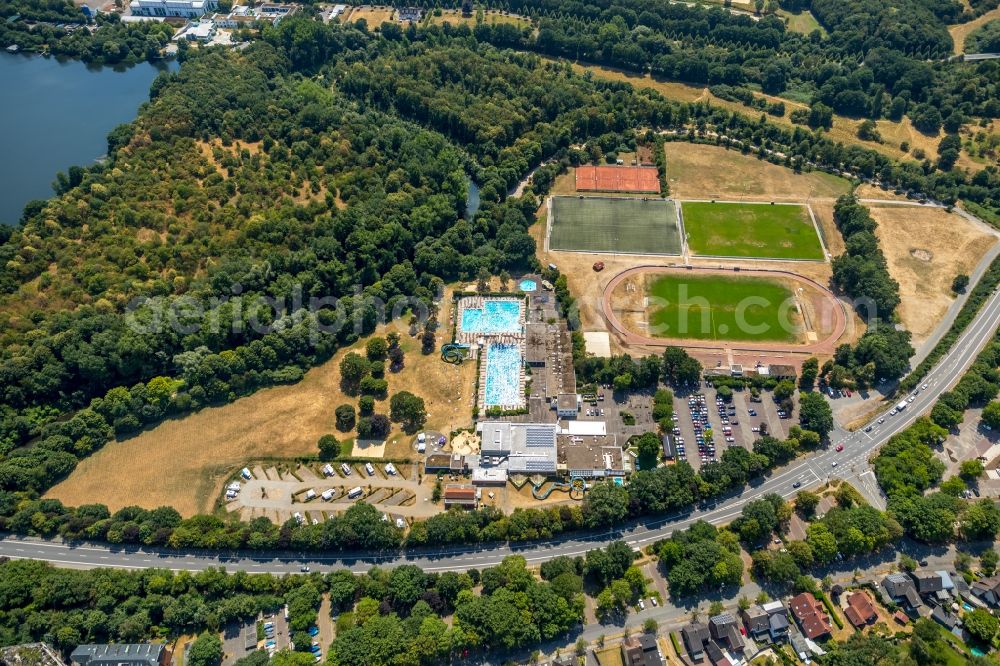 Haltern am See from the bird's eye view: Swimming pool of the Aquarell on Hullerner Strasse in Haltern am See in the state North Rhine-Westphalia, Germany