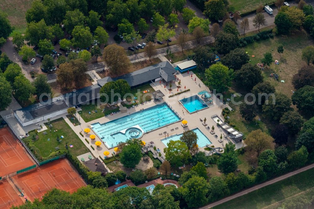 Emmendingen from above - Swimming pool of the in Emmendingen in the state Baden-Wuerttemberg, Germany