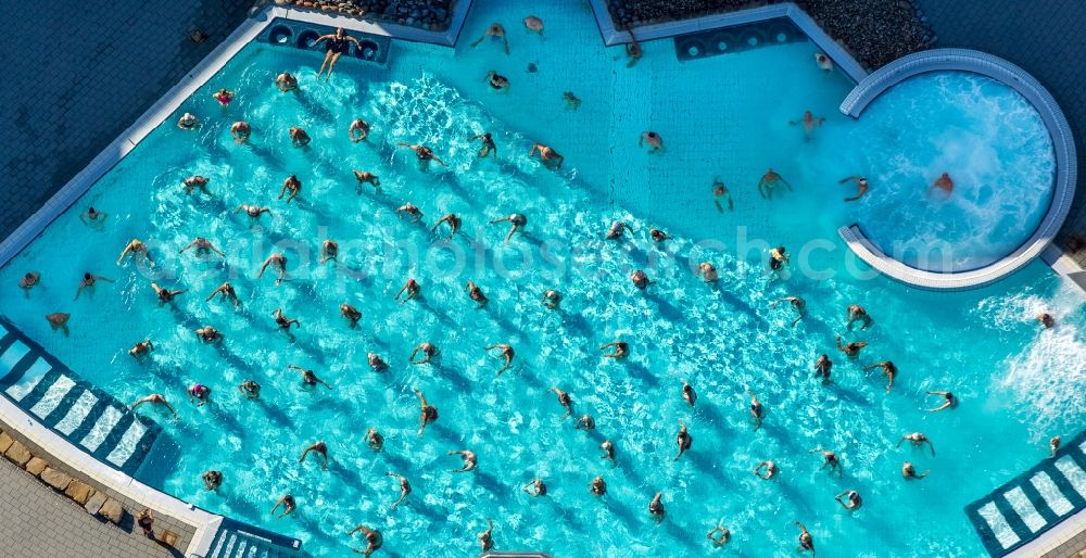 Hamm from the bird's eye view: Swimming pool of the der Erlebnistherme Maximare Bad Hamm GmbH in Hamm in the state North Rhine-Westphalia