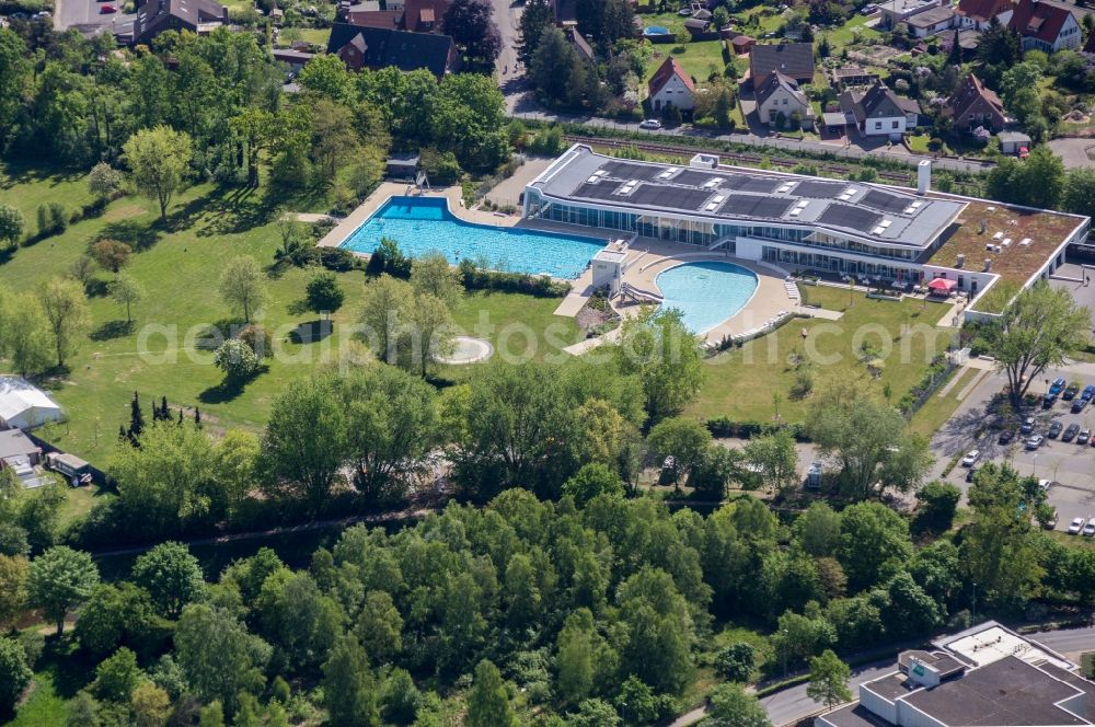 Gifhorn from above - Swimming pool of the in Gifhorn in the state Lower Saxony, Germany