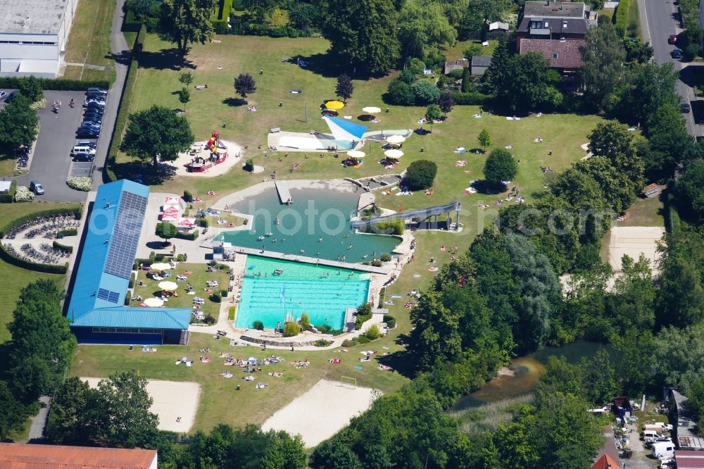 Aerial image Göttingen - Swimming pool of the Grone in Goettingen in the state Lower Saxony