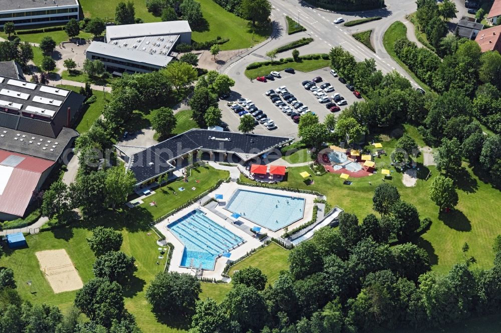 Aerial photograph Haigerloch - Swimming pool of the Haigerloch in Haigerloch in the state Baden-Wuerttemberg, Germany