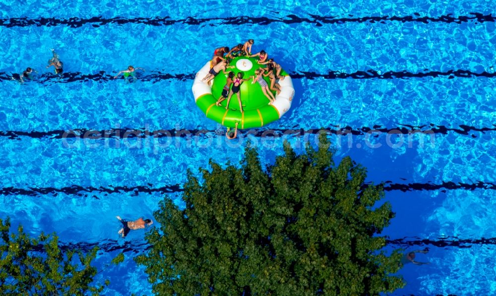 Meschede from above - Swimming pool in Meschede in the state North Rhine-Westphalia