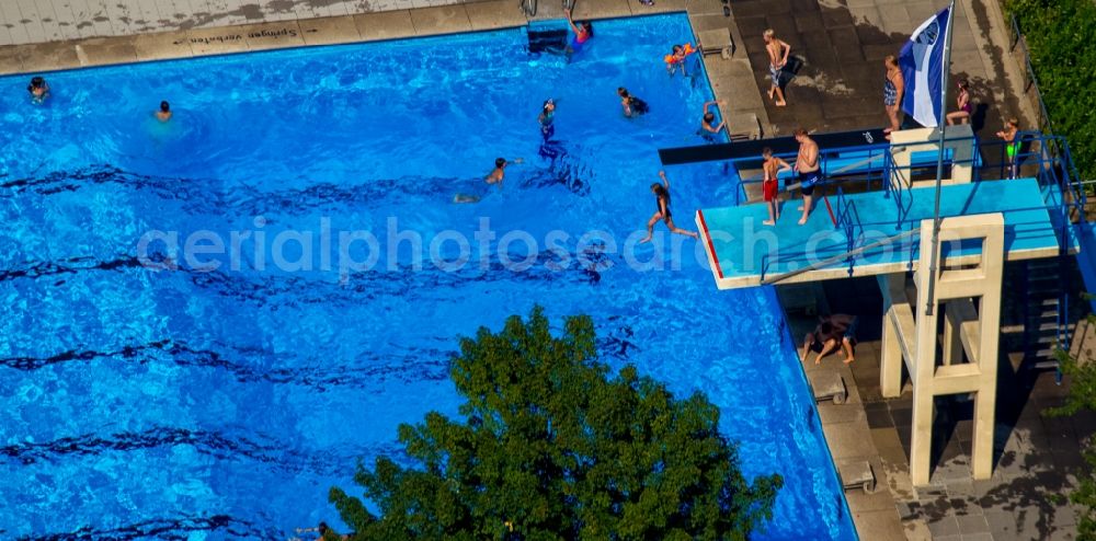 Meschede from the bird's eye view: Swimming pool in Meschede in the state North Rhine-Westphalia