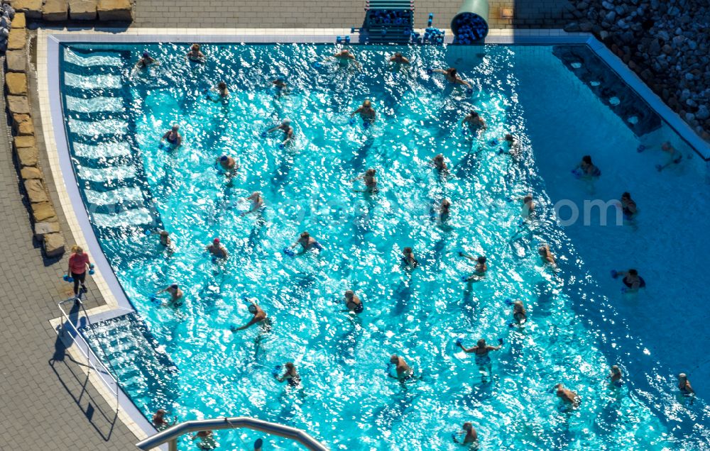 Aerial image Hamm - Swimming pool of the Maximare Erlebnistherme Bad Hamm GmbH on street Juergen-Graef-Allee in Hamm at Ruhrgebiet in the state North Rhine-Westphalia, Germany