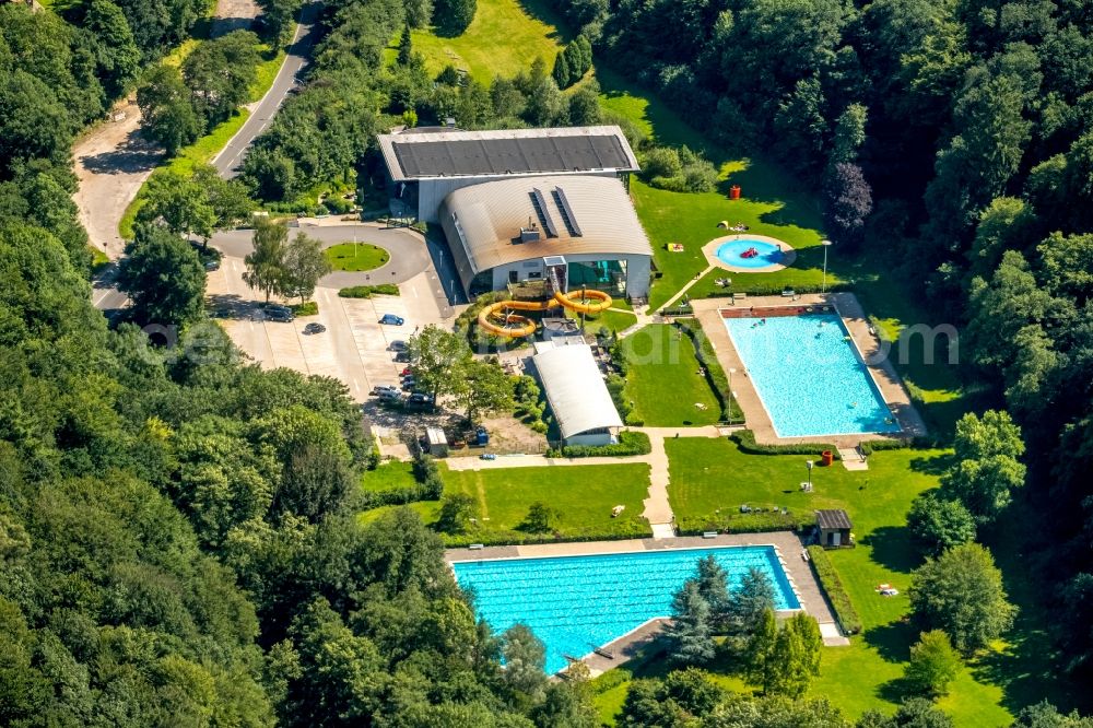 Aerial image Ennepetal - Swimming pool of the Platsch on Mittelstrasse in Ennepetal in the state North Rhine-Westphalia, Germany