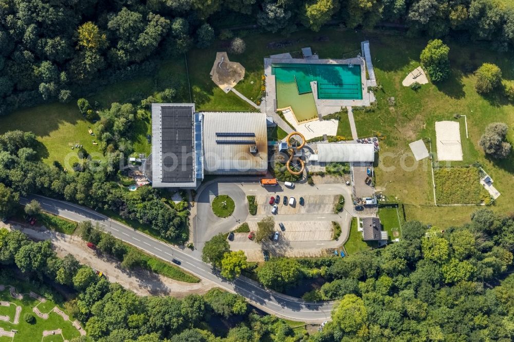 Aerial image Ennepetal - Swimming pool of the Platsch on Mittelstrasse in Ennepetal in the state North Rhine-Westphalia, Germany