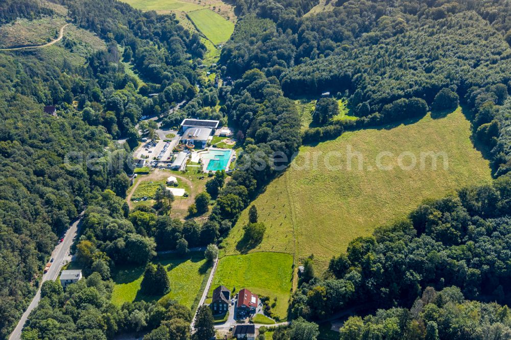 Aerial image Ennepetal - Swimming pool of the Platsch on Mittelstrasse in Ennepetal in the state North Rhine-Westphalia, Germany