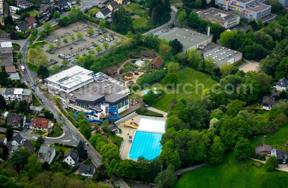 Aerial image Gevelsberg - Swimming pool of the Schwimm In in Gevelsberg in the state North Rhine-Westphalia