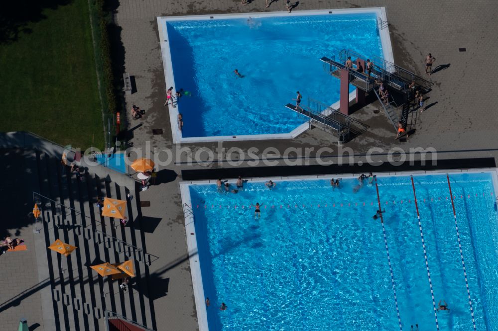 Aerial image Kreuzlingen - Swimming pool of the Schwimmbad Hoernli on street Schwimmbadstrasse in Kreuzlingen at Bodensee in the canton Thurgau, Switzerland