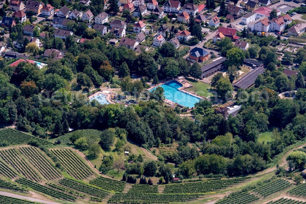 Aerial image Lahr/Schwarzwald - Swimming pool of the Terassenbad in Lahr/Schwarzwald in the state Baden-Wurttemberg, Germany