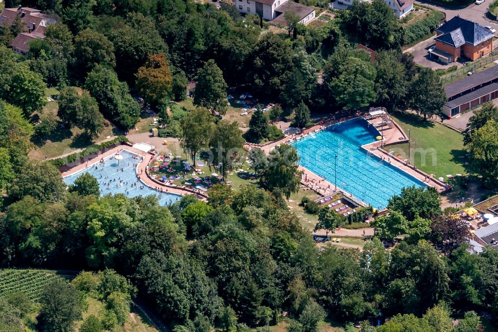 Aerial image Lahr/Schwarzwald - Swimming pool of the Terassenbad in Lahr/Schwarzwald in the state Baden-Wurttemberg, Germany