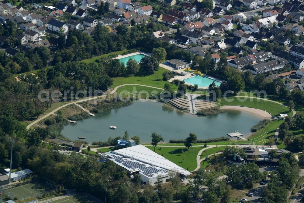 Aerial photograph Walldorf - Swimming pool of the Waldschwimmbad in Walldorf in the state Baden-Wuerttemberg