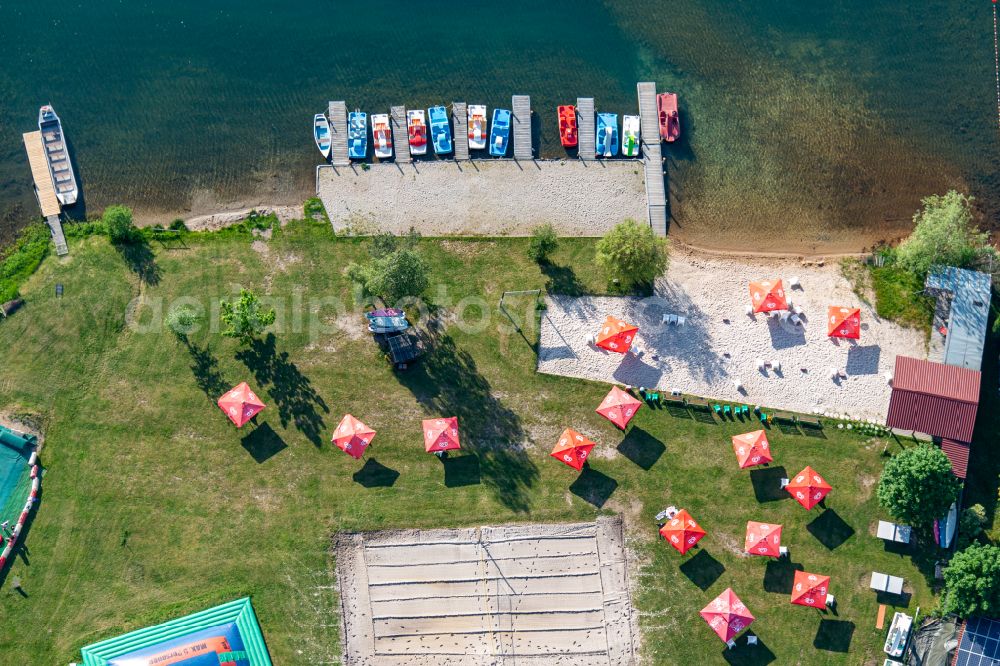 Steinberg am See from above - Swimming aerea at the leisure facility Steinberger See on street Seestrasse in Steinberg am See in the state Bavaria, Germany